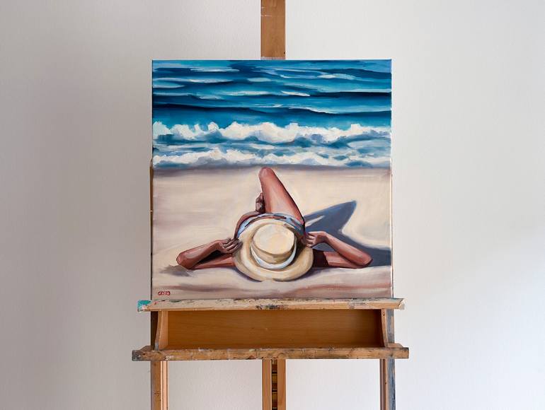 Original Contemporary Beach Painting by Daria Gerasimova