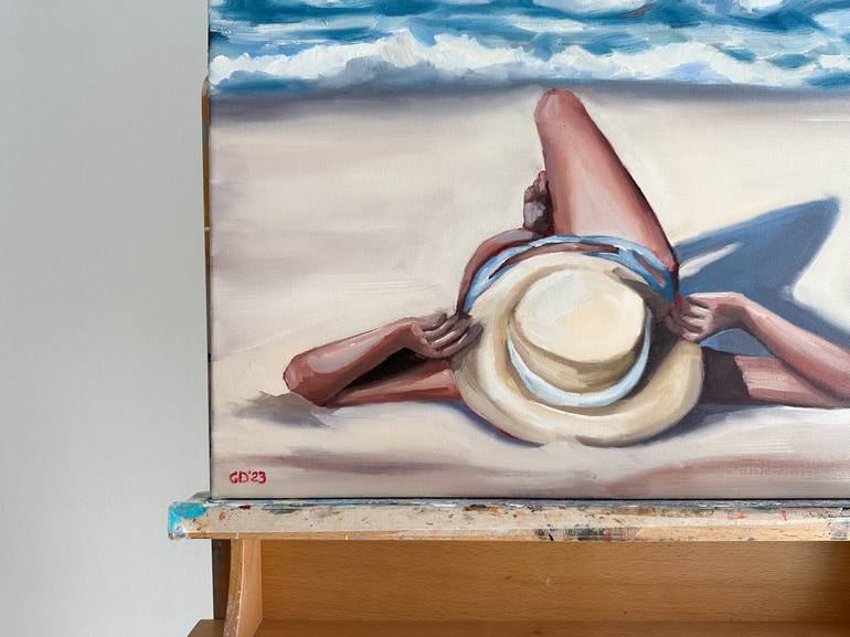 Original Realism Beach Painting by Daria Gerasimova