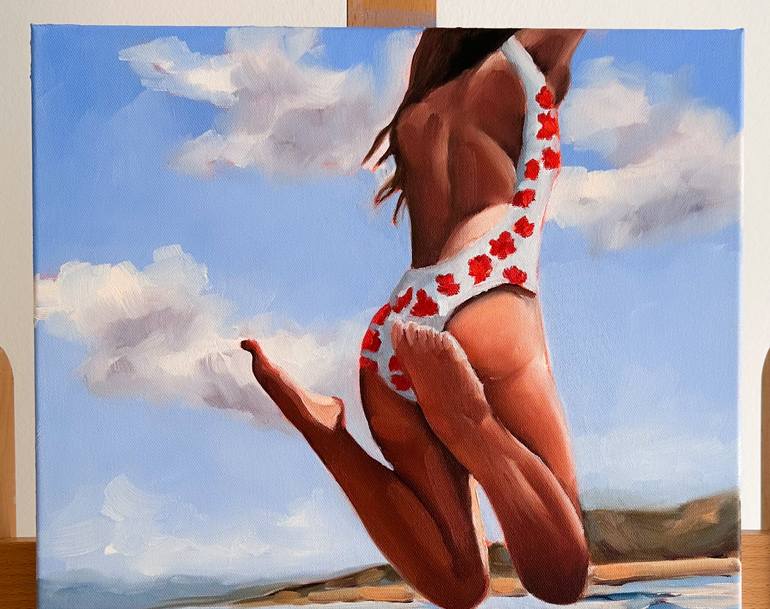 Original Beach Painting by Daria Gerasimova