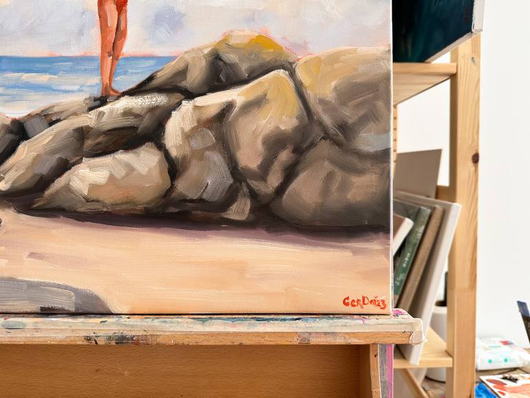 Original Contemporary Beach Painting by Daria Gerasimova