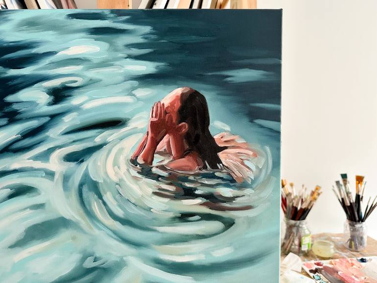 Original Figurative Water Painting by Daria Gerasimova