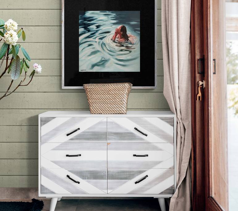 Original Figurative Water Painting by Daria Gerasimova