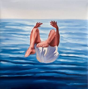 Jump - Diving Male Figure in Ocean thumb