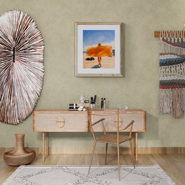 Original Pop Art Beach Painting by Daria Gerasimova