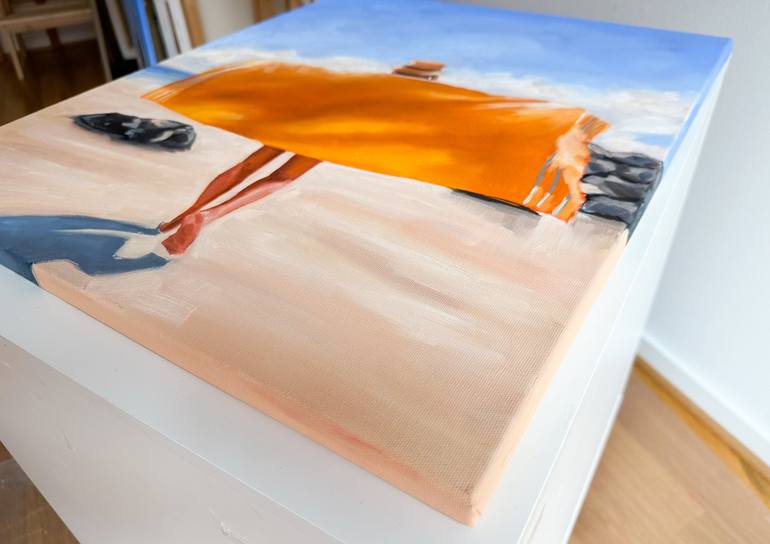 Original Pop Art Beach Painting by Daria Gerasimova