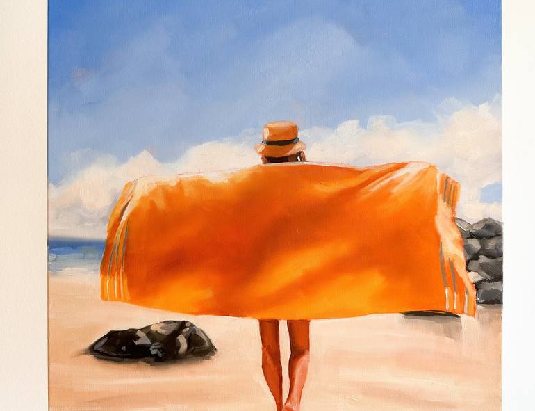 Original Pop Art Beach Painting by Daria Gerasimova