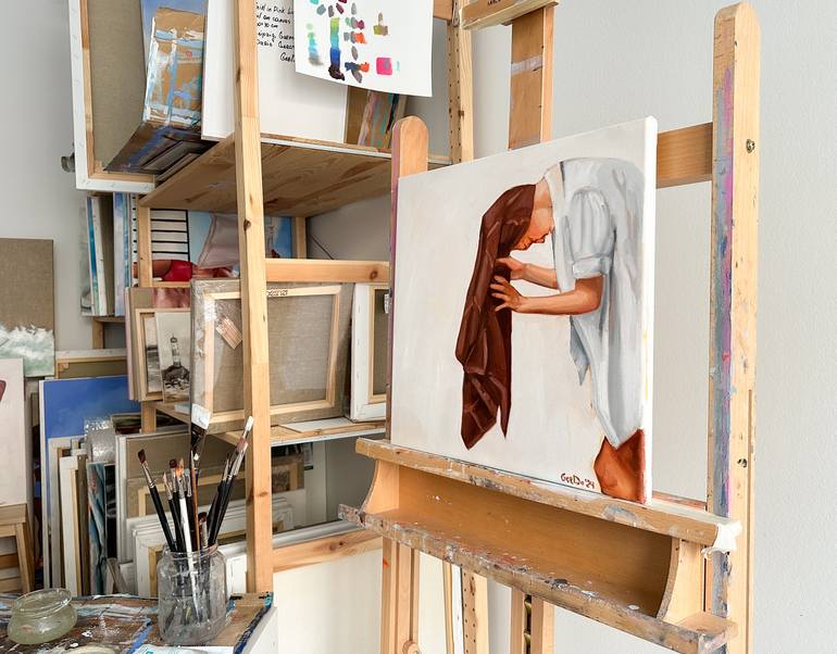 Original Figurative Women Painting by Daria Gerasimova