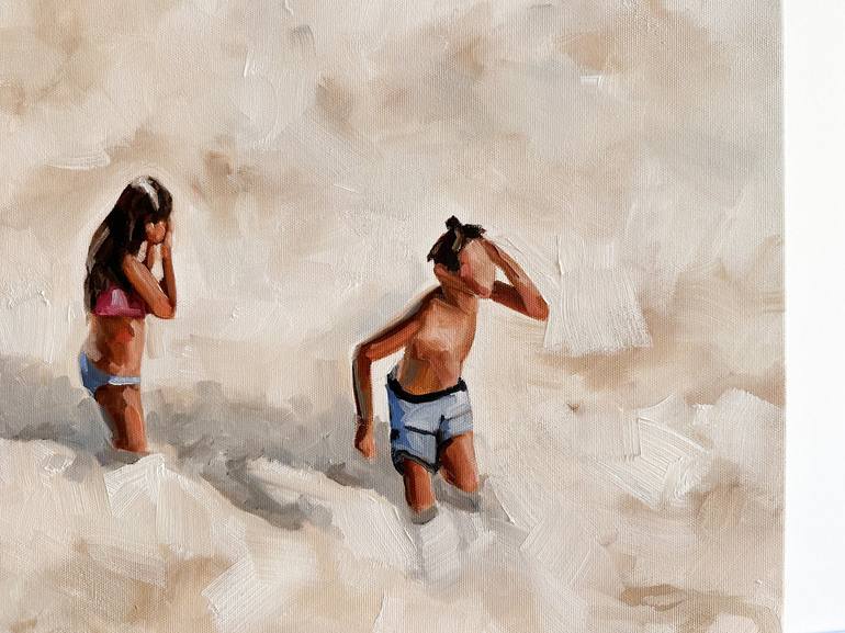 Original Figurative Beach Painting by Daria Gerasimova