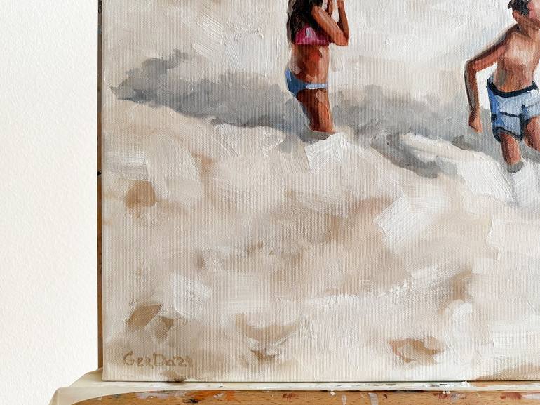 Original Figurative Beach Painting by Daria Gerasimova
