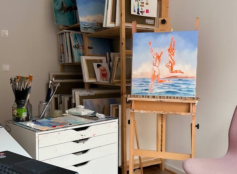 Original Contemporary Seascape Painting by Daria Gerasimova