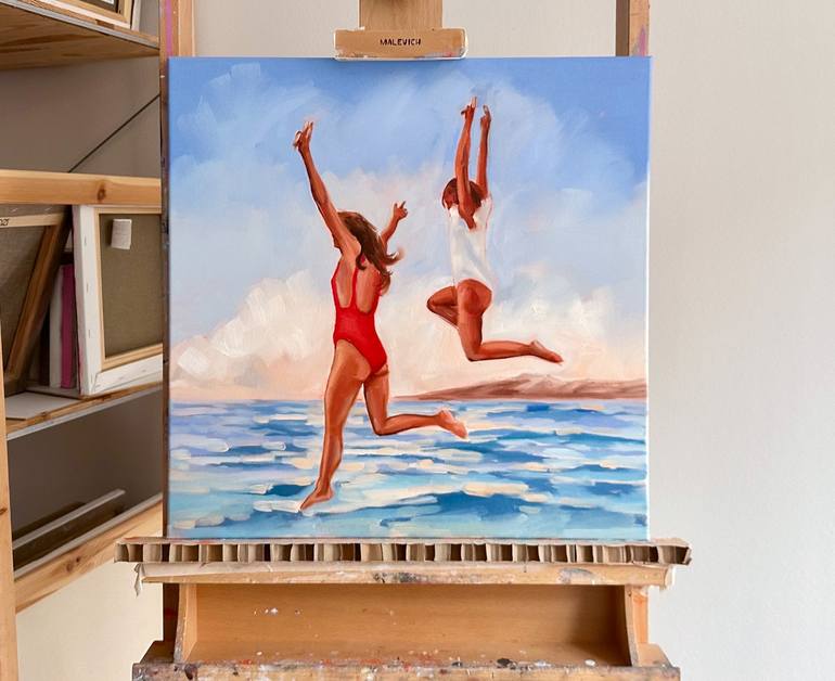 Original Contemporary Seascape Painting by Daria Gerasimova