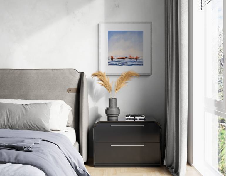 Original Figurative Seascape Painting by Daria Gerasimova