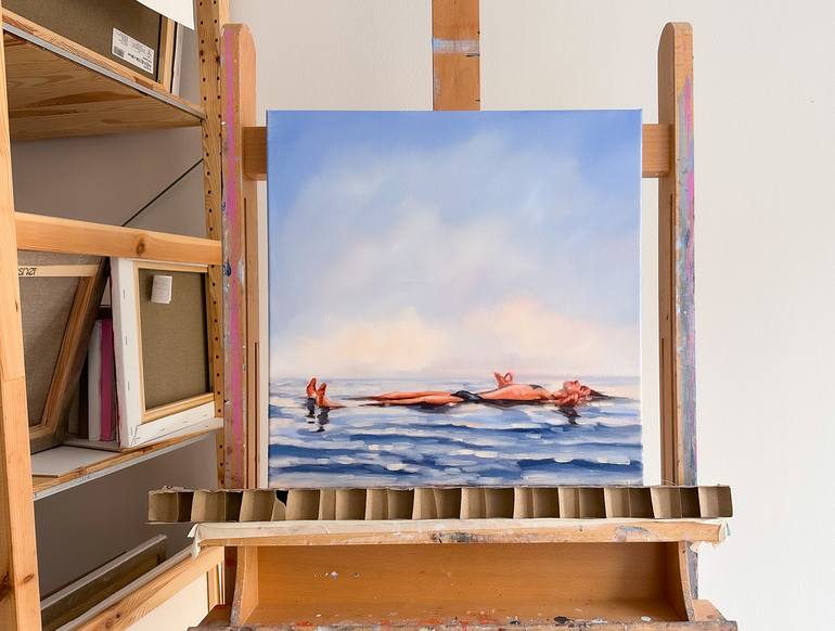 Original Figurative Seascape Painting by Daria Gerasimova