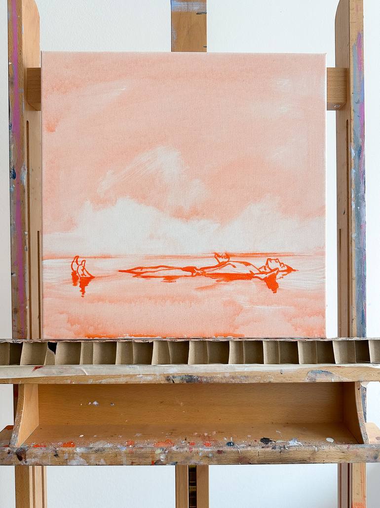 Original Figurative Seascape Painting by Daria Gerasimova