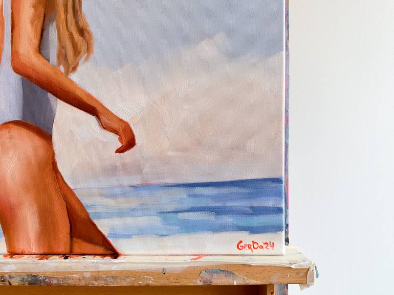 Original Contemporary Beach Painting by Daria Gerasimova
