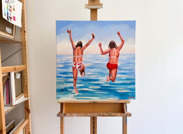 Original Contemporary Beach Painting by Daria Gerasimova