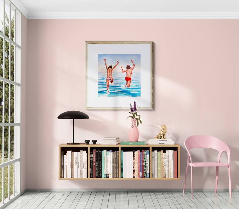 Original Contemporary Beach Painting by Daria Gerasimova