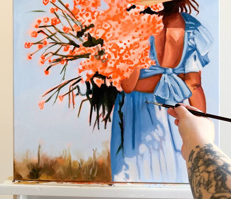 Original Figurative Floral Painting by Daria Gerasimova