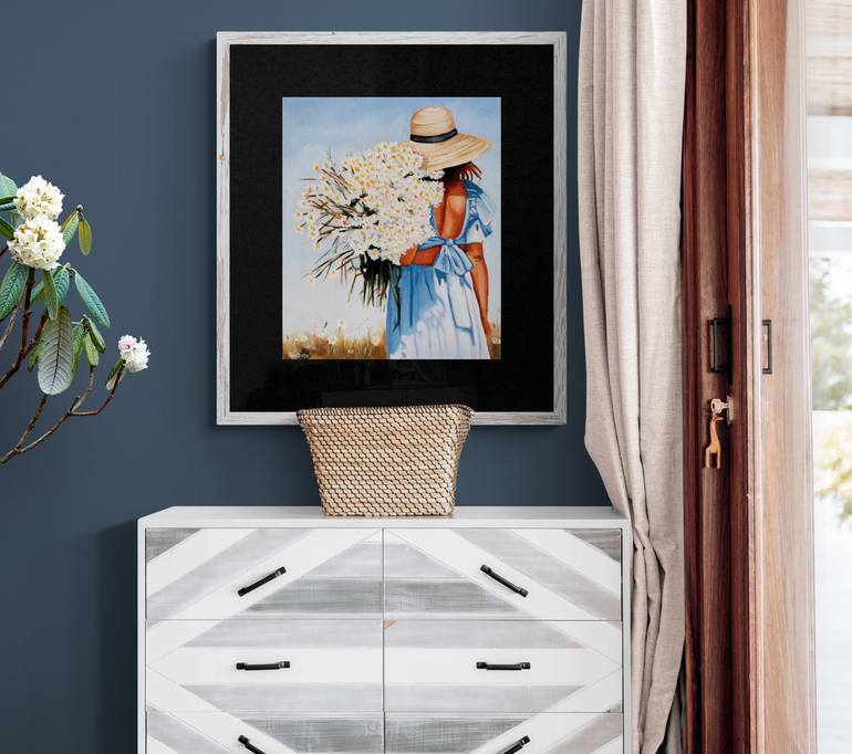 Original Figurative Floral Painting by Daria Gerasimova