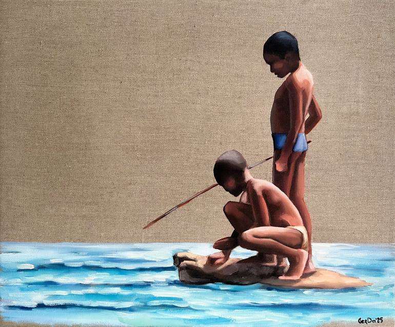 Original Figurative Children Paintings by Daria Gerasimova