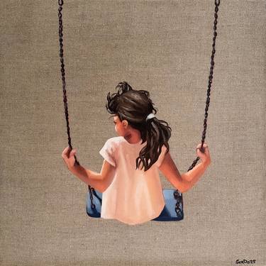 Original Figurative Children Painting by Daria Gerasimova