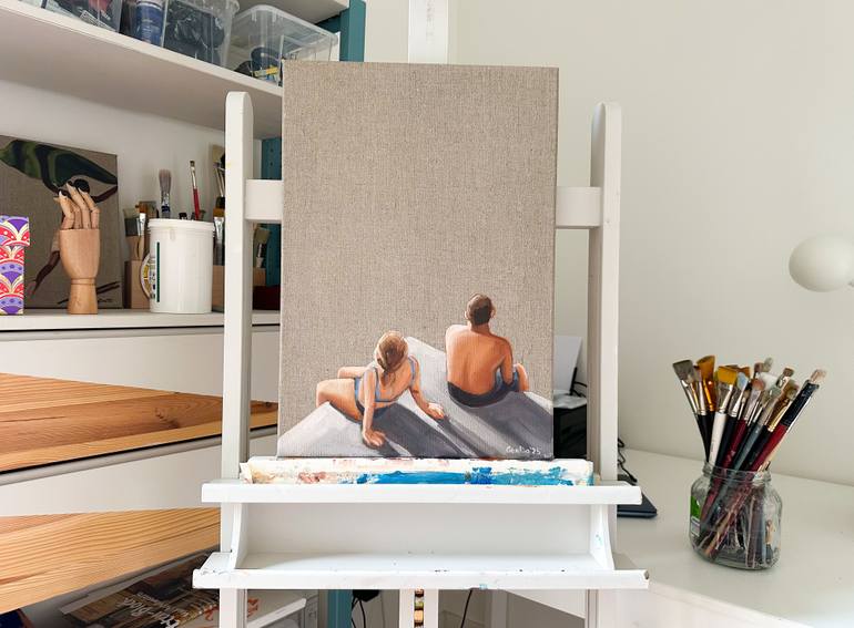 Original Figurative People Painting by Daria Gerasimova