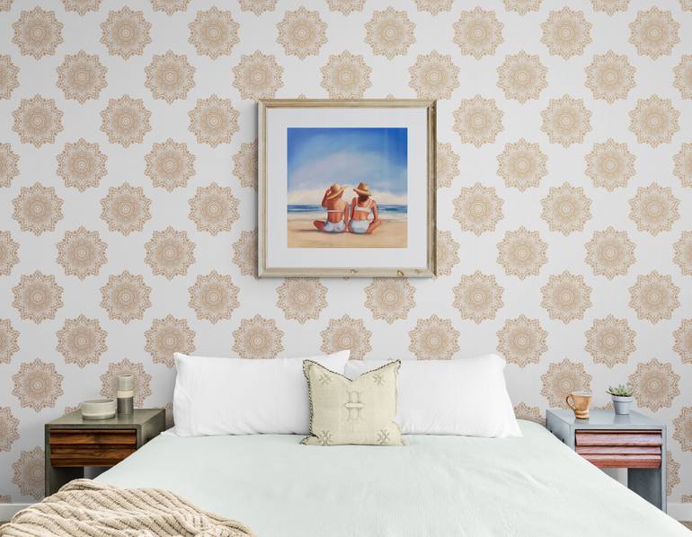 Original Figurative Beach Painting by Daria Gerasimova