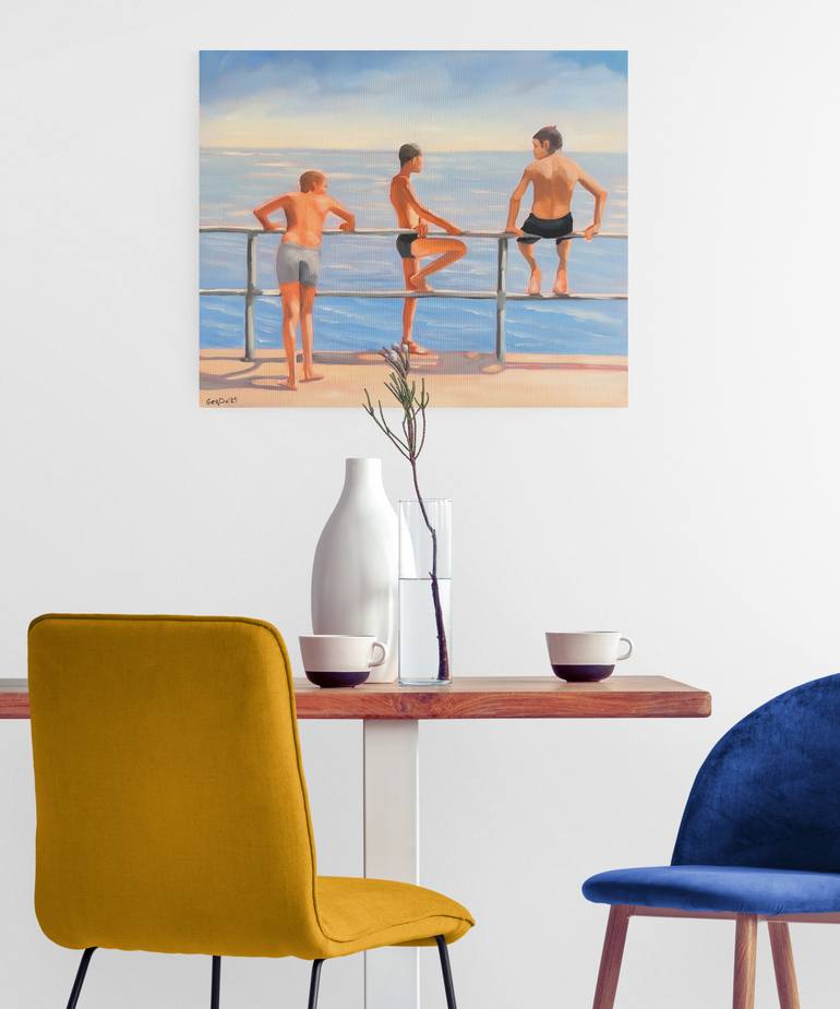 Original Figurative Seascape Painting by Daria Gerasimova