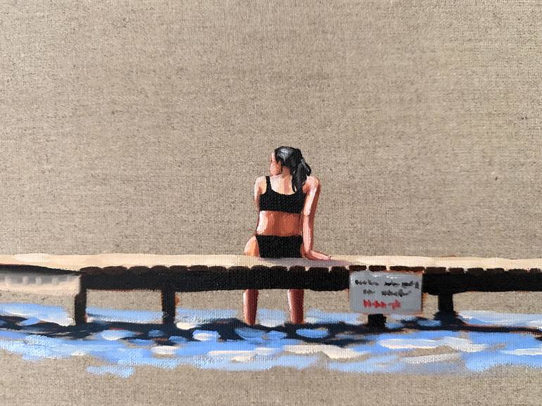 Original Minimalism Beach Painting by Daria Gerasimova