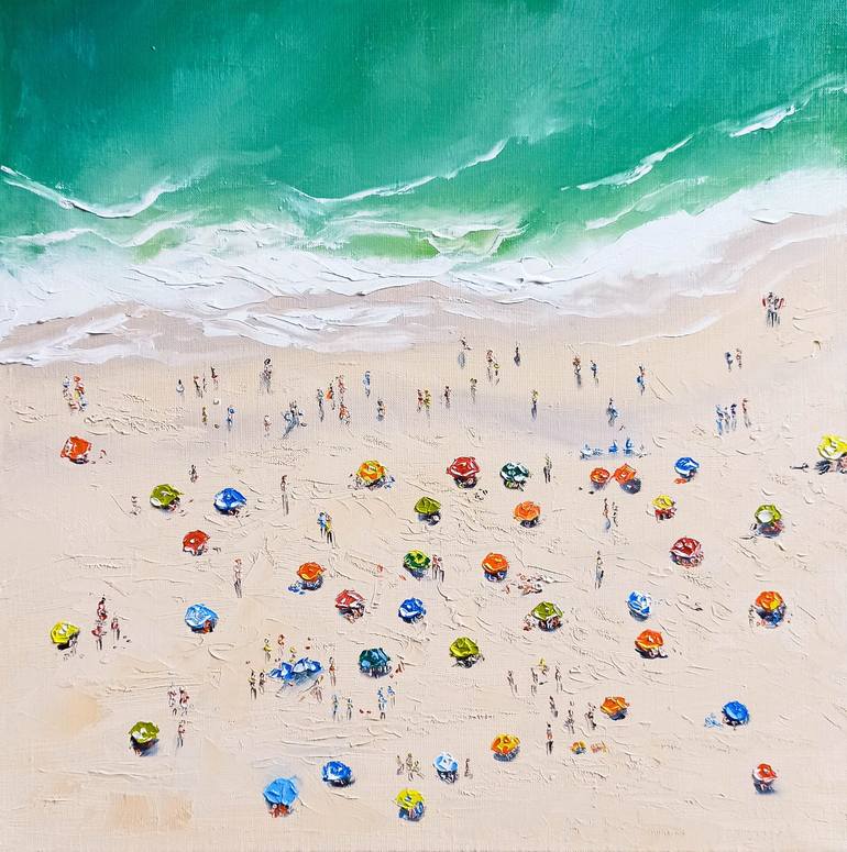 People On Beach Painting By Daria Gerasimova Saatchi Art   7549393 HSC00001 7 