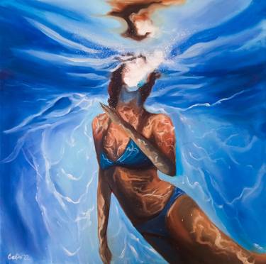 Exhale 2. Underwater Swimming Ocean Female Figure thumb