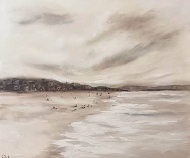 California Beach - Abstract Seascape Oil Painting thumb