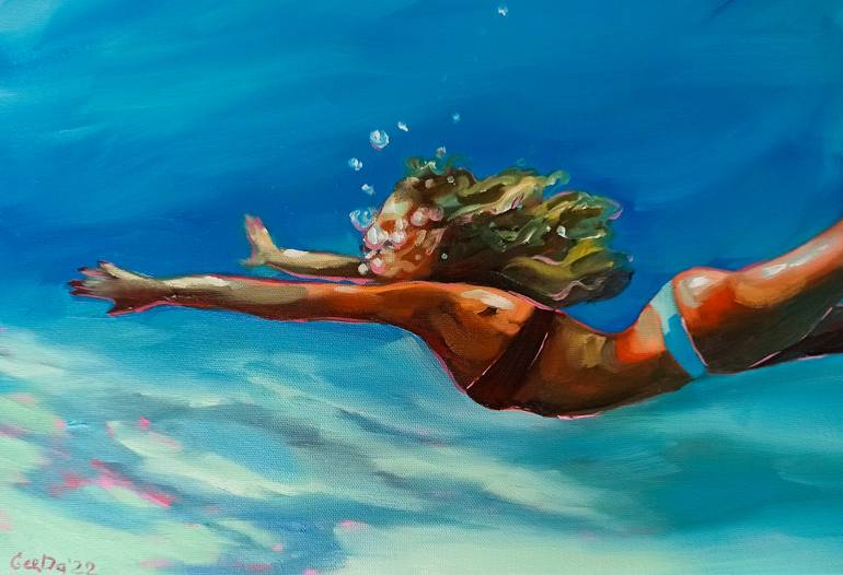 Original Contemporary Body Painting by Daria Gerasimova