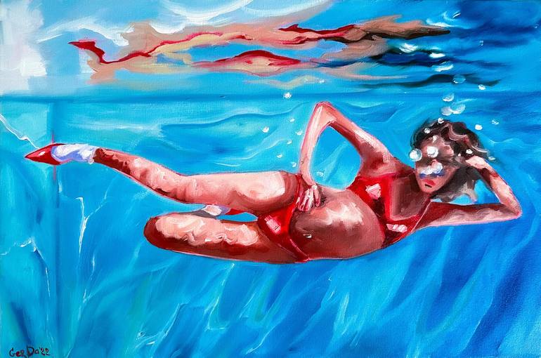 Woman Swimming In The Water NEW Paint By Numbers
