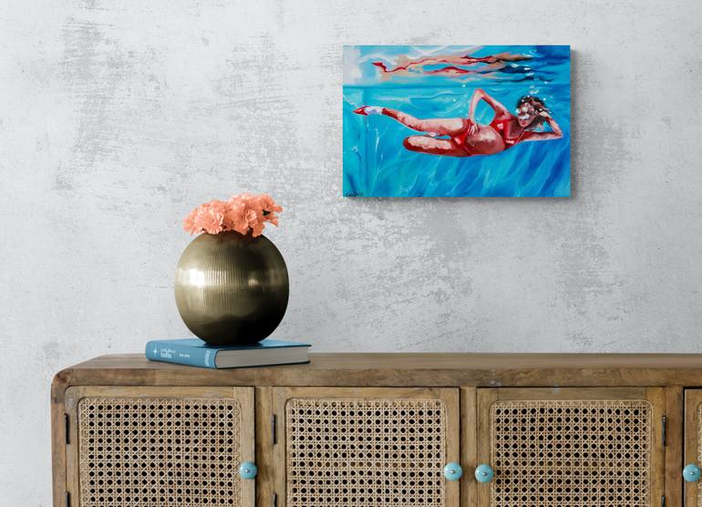 Original Contemporary Water Painting by Daria Gerasimova