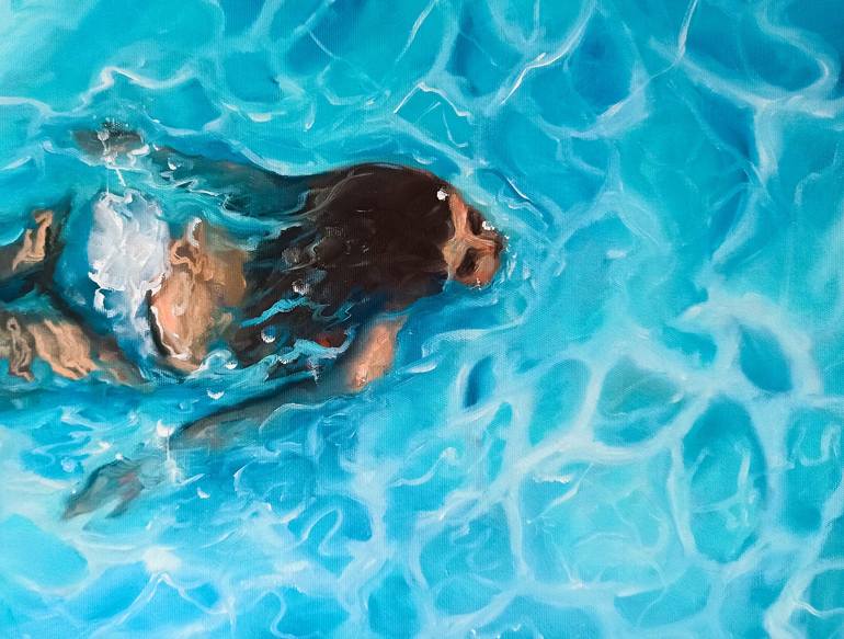 Original Water Painting by Daria Gerasimova