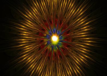 “Radiance” Fractal Artwork Painting for Mediation and Peace by Award-Winning Artist - Limited Edition of 10 thumb