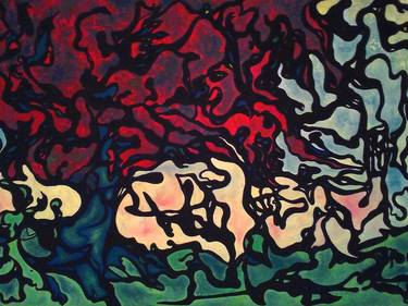 Print of Abstract Expressionism Tree Mixed Media by Mimi Marcost