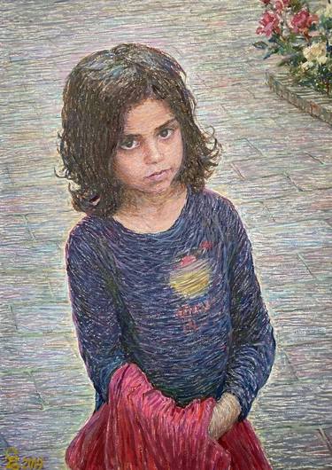 Original Expressionism Kids Paintings by Viktor Svinarev