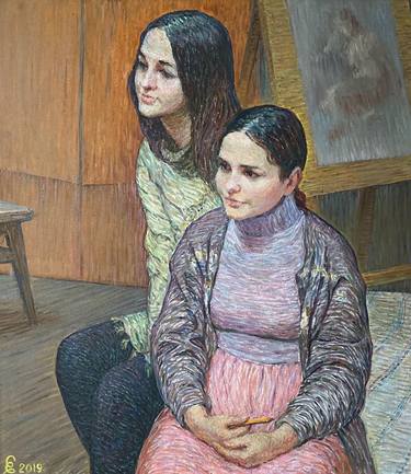 Original Expressionism Portrait Paintings by Viktor Svinarev