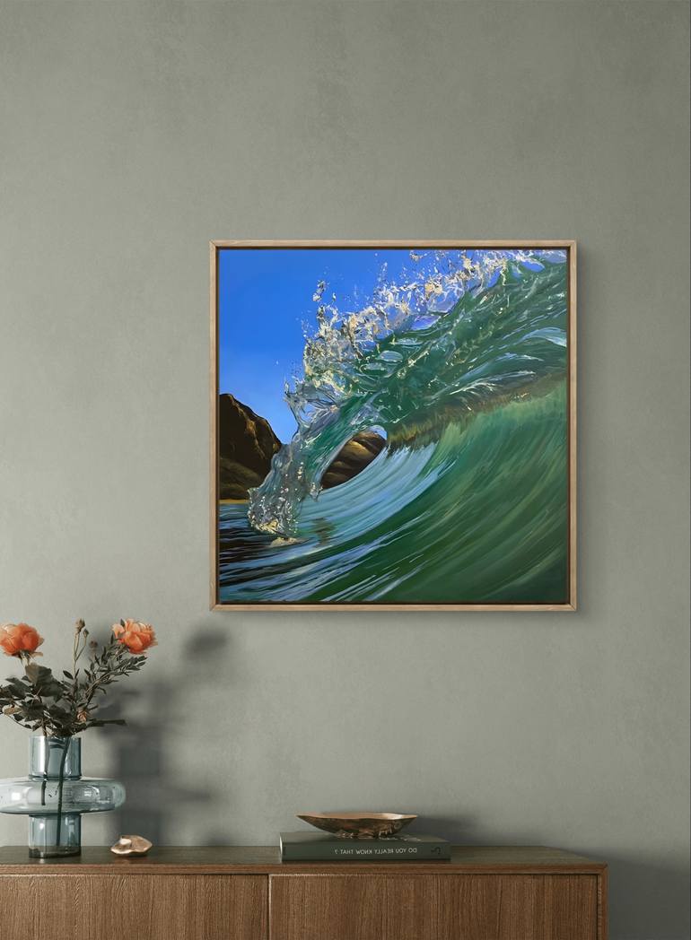 Original Photorealism Seascape Painting by Alena Panchishin
