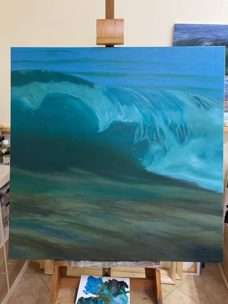 Original Photorealism Seascape Painting by Alena Panchishin