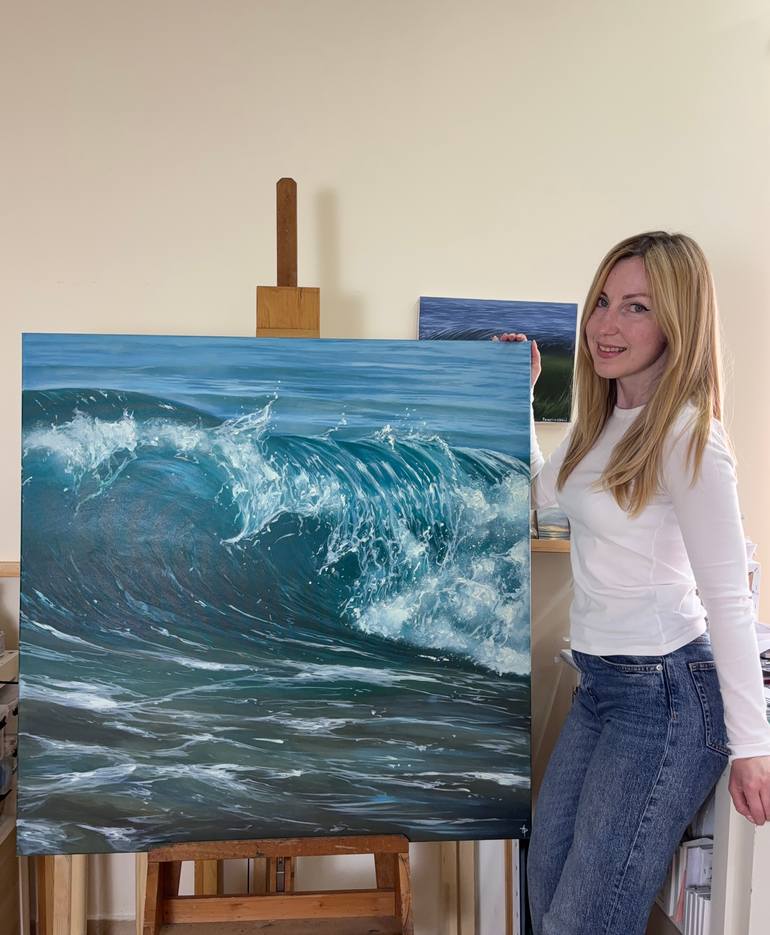 Original Photorealism Seascape Painting by Alena Panchishin
