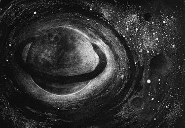 Original Outer Space Printmaking by Anastasija Dundicz