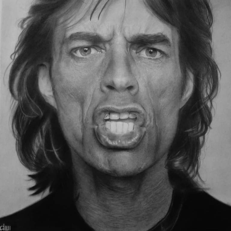 Mick jagger Drawing by Dwi Wibowo | Saatchi Art