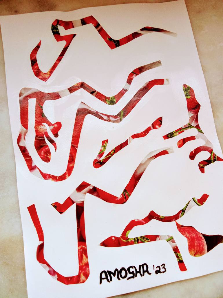 Original Abstract Expressionism Abstract Collage by Amogha Venus