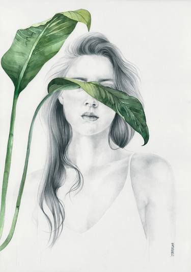 Original Figurative Women Drawings by Agata Wierzbicka