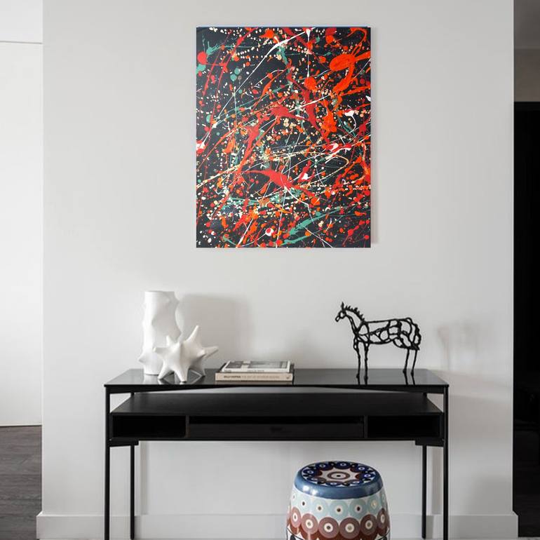 Original Abstract Expressionism Abstract Painting by Oksana Kuzina