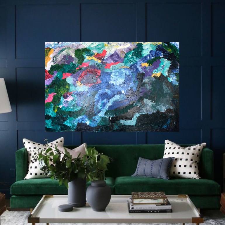 Original Abstract Expressionism Abstract Painting by Oksana Kuzina