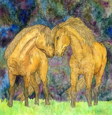 Original Fine Art Horse Paintings by Ekaterina Karpushchenkova